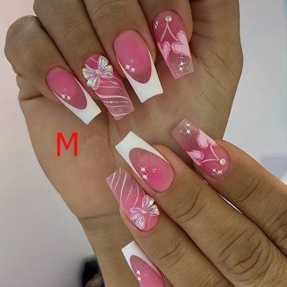 Butterfly Bow Press-On Nails