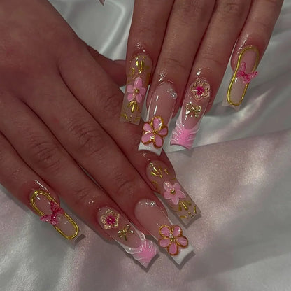 Leopard Cherry Press-On Nails