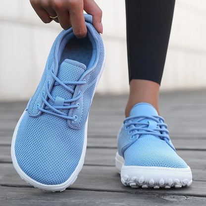 Wide Toe Platform Mesh Sneakers