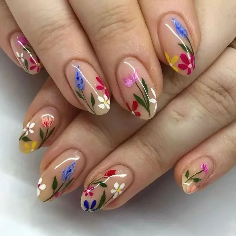 Floral Ballerina Press-On Nails