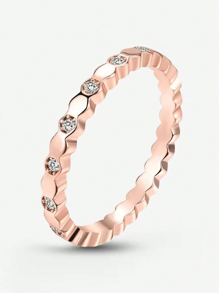 Zircon Wedding Band Ring
