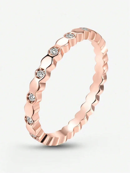 Zircon Wedding Band Ring