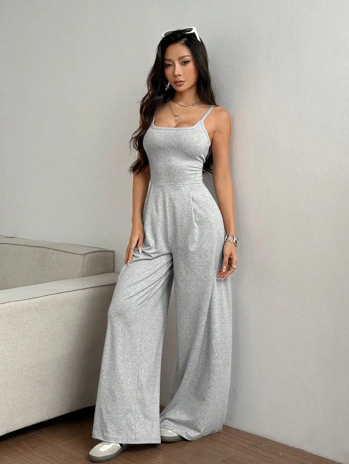 Solid Knit Jumpsuit