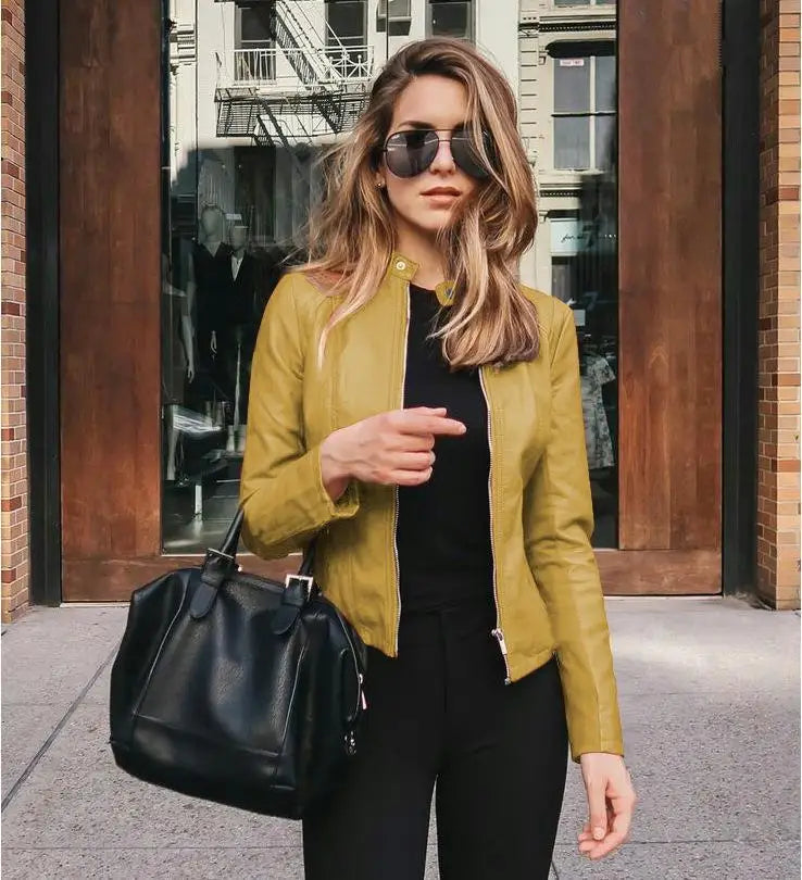PU Leather Bike Jacket