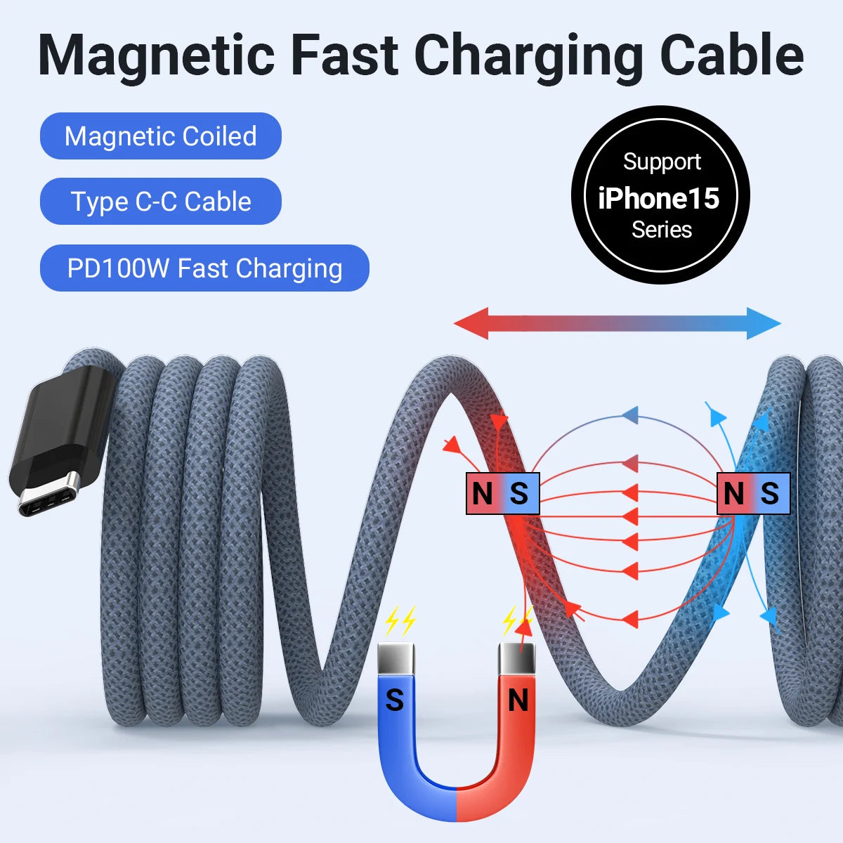 Magnetic USB-C Cable