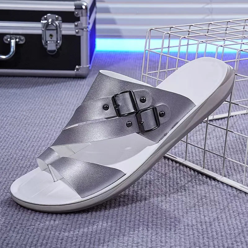 Summer Simple Leather Slippers