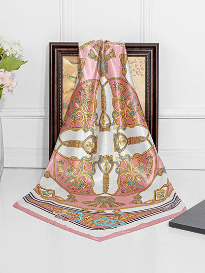Satin Paisley Square Scarf