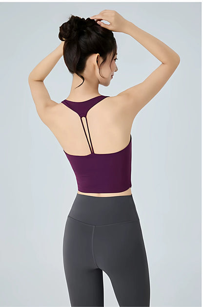 Cutout Back Ruched Tank