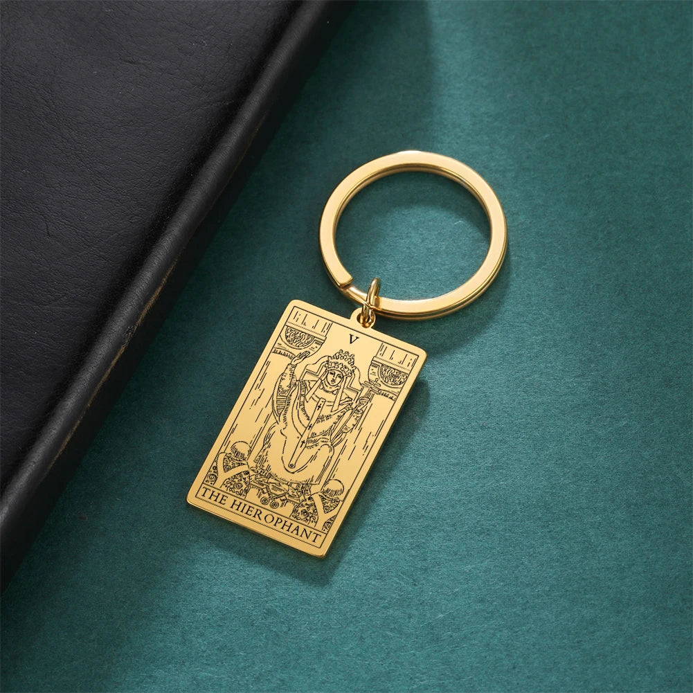 Tarot Key Chain Arcana Pendant