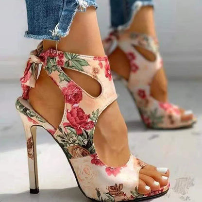 Lace-Up Gladiator Thin Heels
