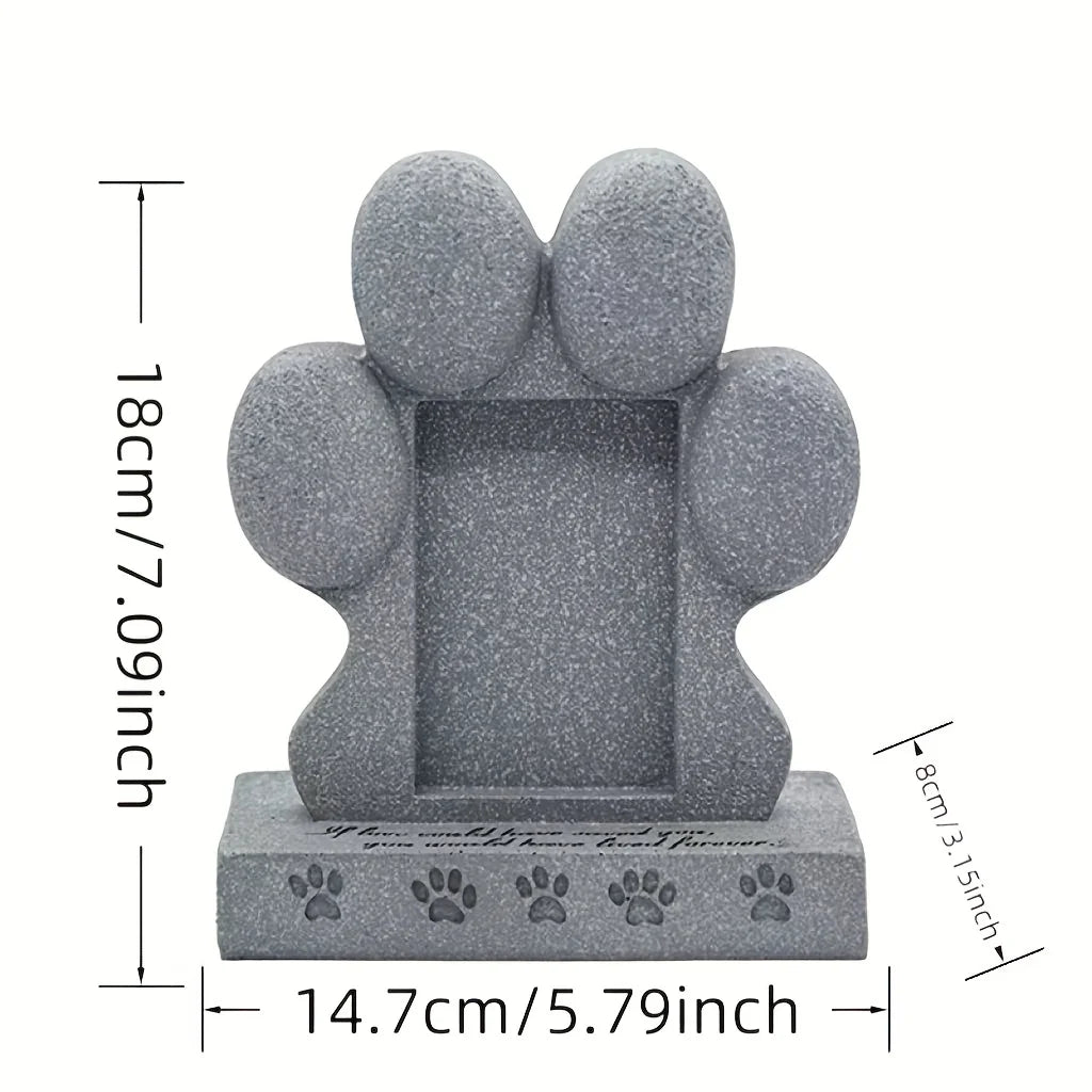 Resin Pet Paw Memorial Stone