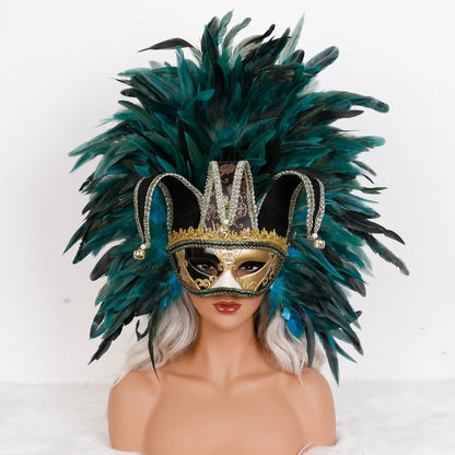 Feather Masquerade Party Mask