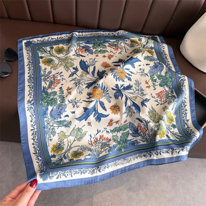 Square Scarf Hijab Neckerchief Floral