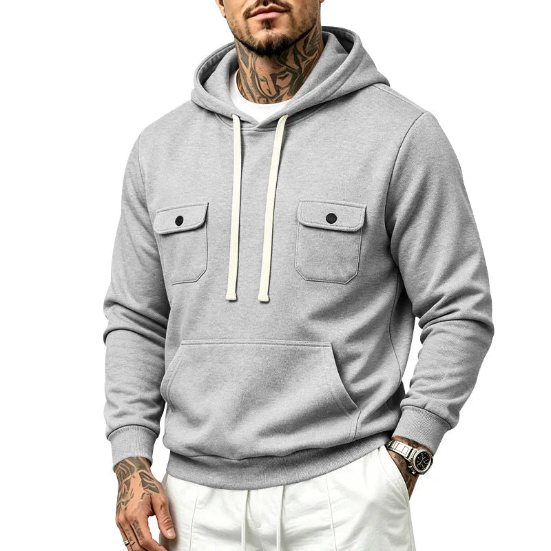 Drawstring Pullover Fleece Hoodie
