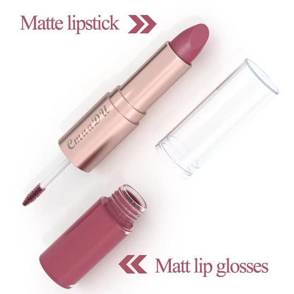 Waterproof Double Head Lipstick Set