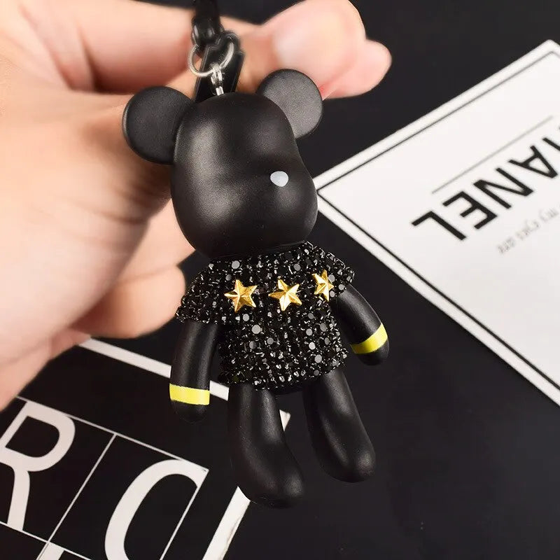 Doll Silver-plated Key Ring Bear