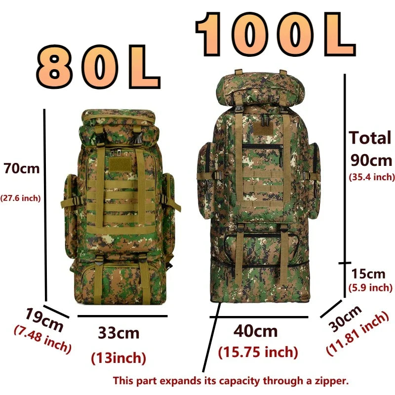 Camouflage Tactical Mountaineering Backpack