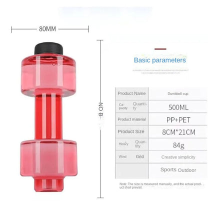 501ml-600ml Bottle Fitness Leakproof Dumbbell