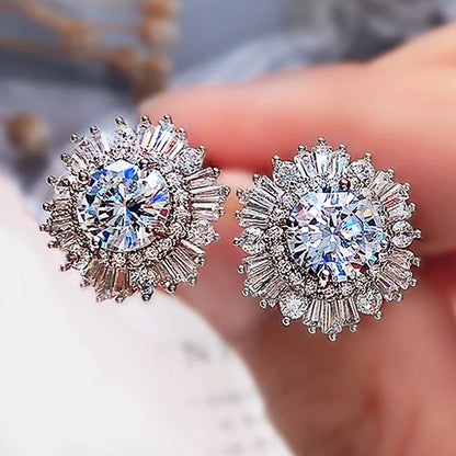 Geometric Zircon Studs