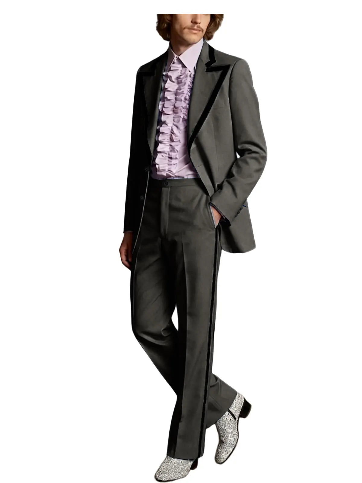 Tuxedo Black Trim Slim Suit