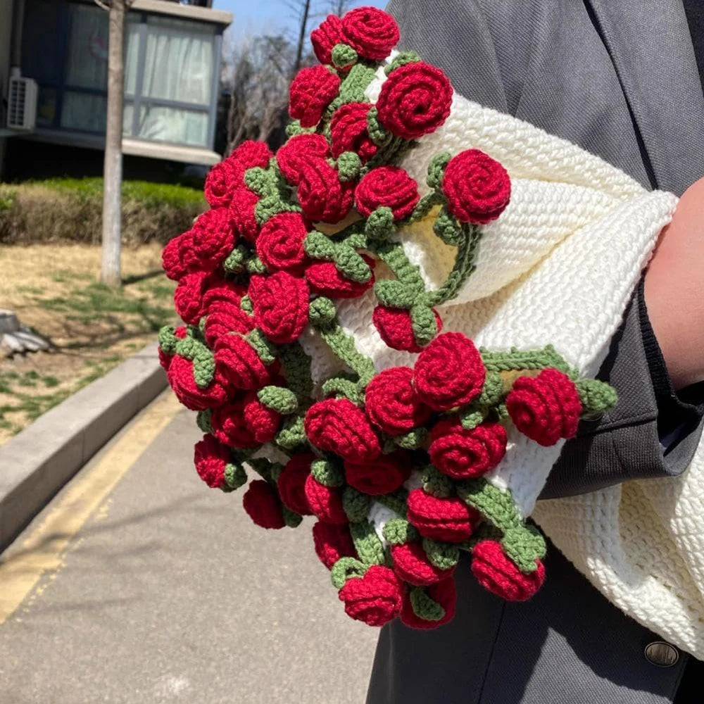 Romantic Rose Bouquet Blanket