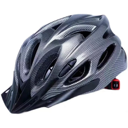 Carbon-Pattern Hollow-Vent Bike Helmet