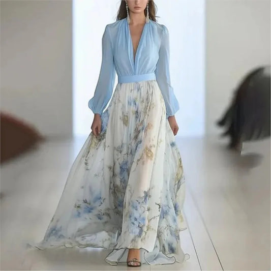 Bohemian Patchwork Floral Maxi Dress