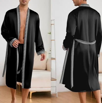 Ice Silk Pajama Robe Set