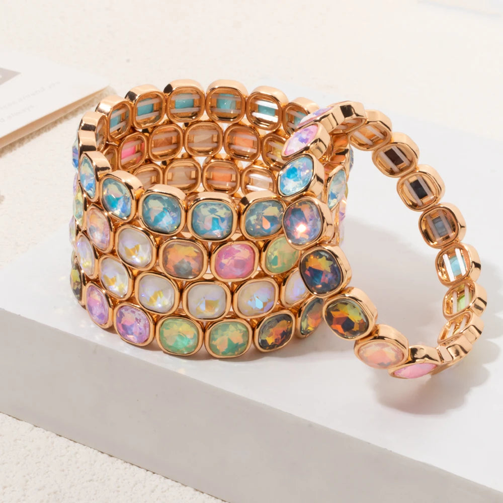 Colorful Rhinestone Beaded Bracelet