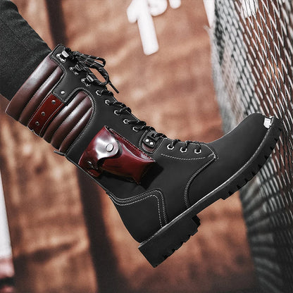 High-Top Cross-Country Motorcycle Boots