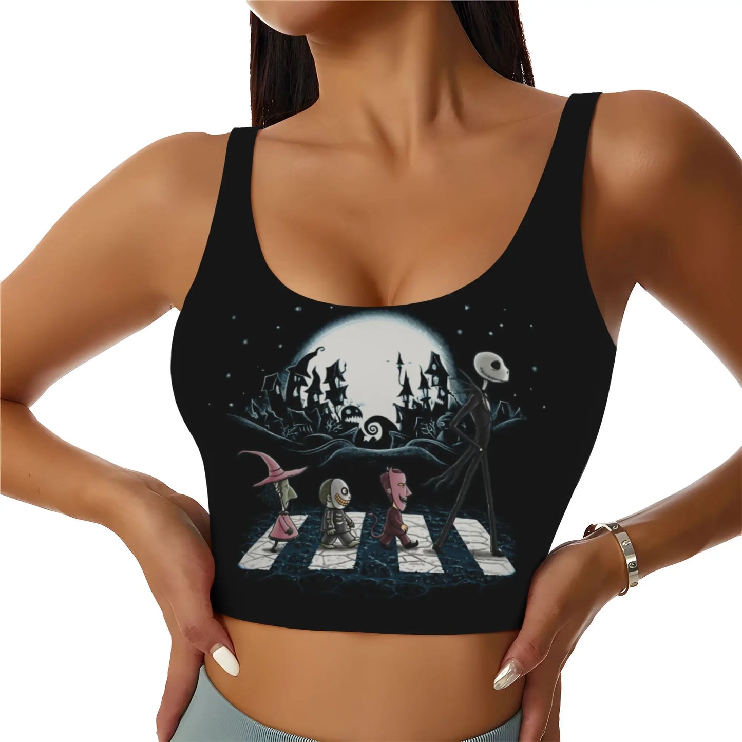Skull Print Halloween Bra