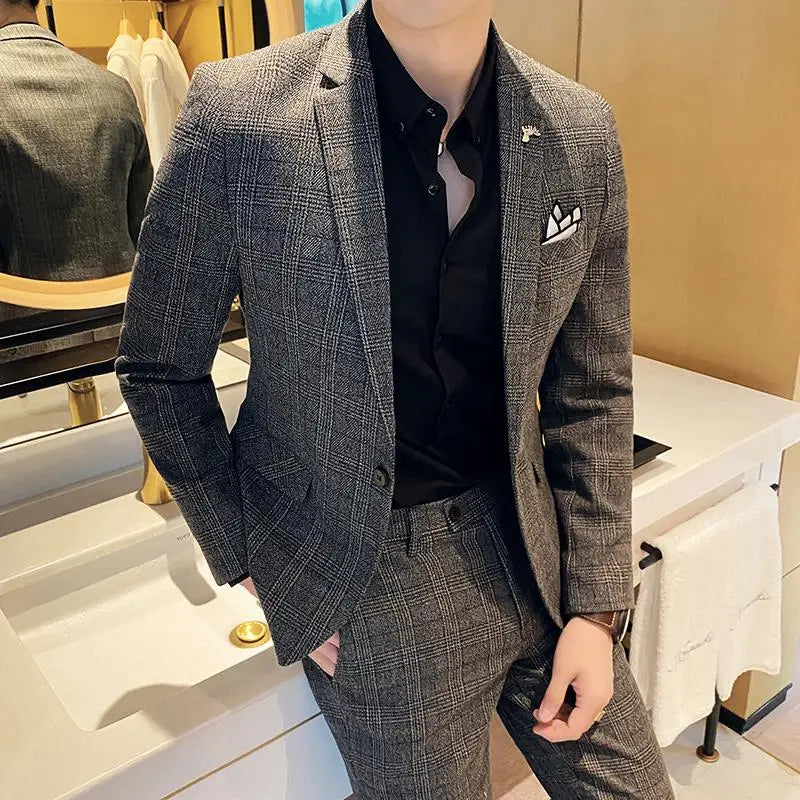 Slim Fit Business High Suit