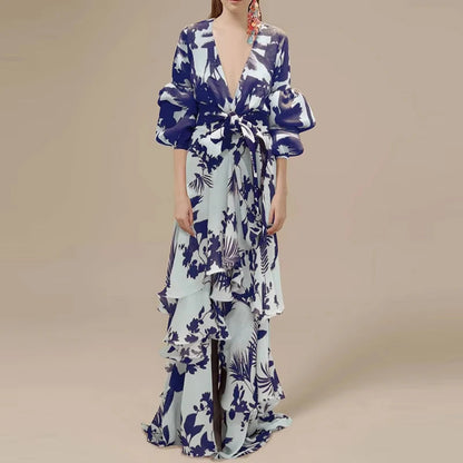 Retro Ruffle Party Dress