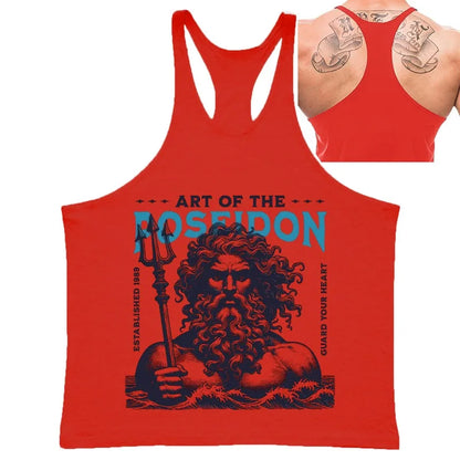 Poseidon Art Graphic Stringer Vest