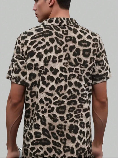 Leopard Zebra Print Shirt Set