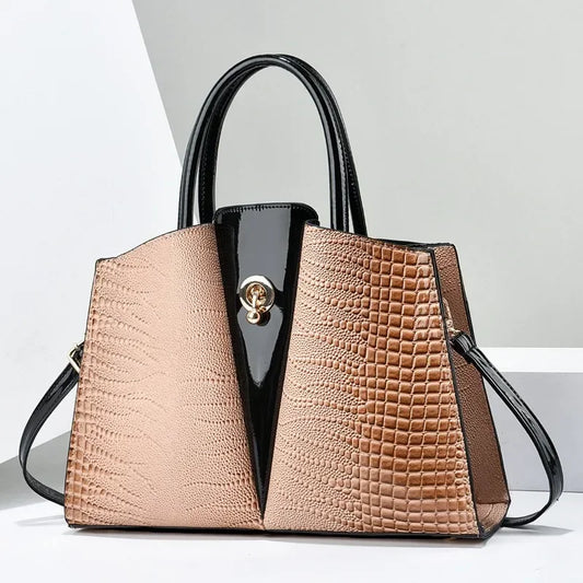 Polyester Solid Zipper Tote Bag