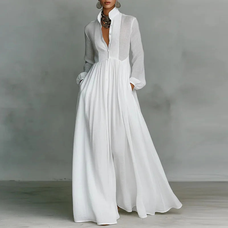 Sheer Lantern Sleeve Dress