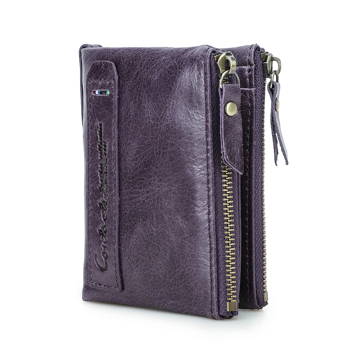 Zipper Leather Wallet