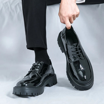 Leather Height Increasing Dress Shoes