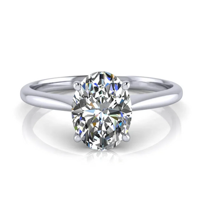 Oval Moissanite Wedding Ring