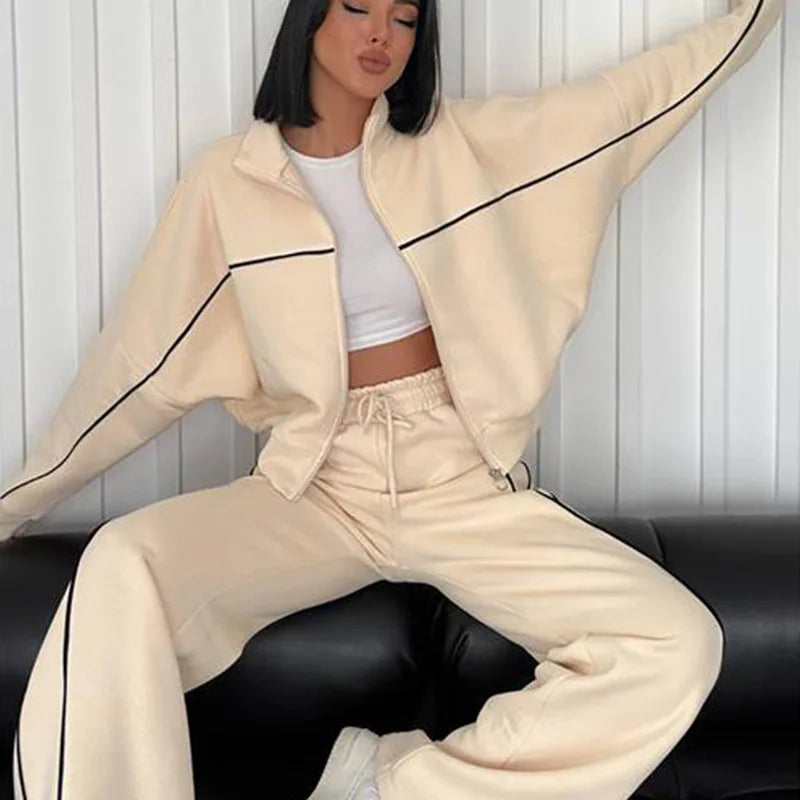 Women Two-Piece Jogger Tracksuit Set