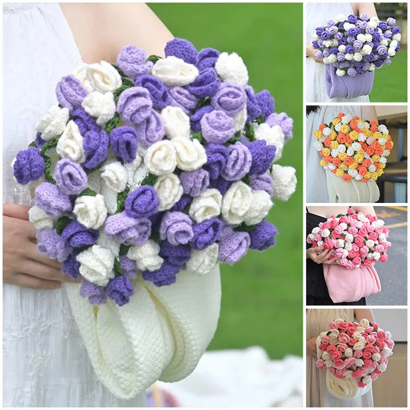 Rose Bouquet Crochet Blanket