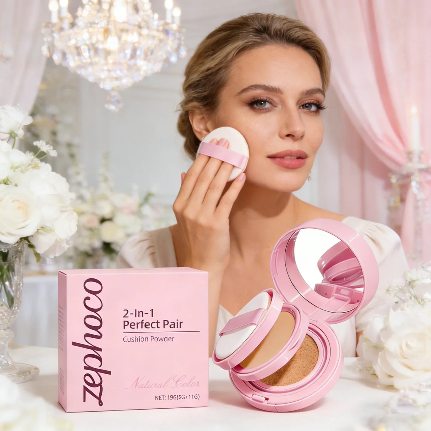 Pressed Powder Cushion Compact