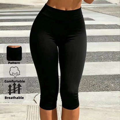 High Waist Seamless Capri Leggings