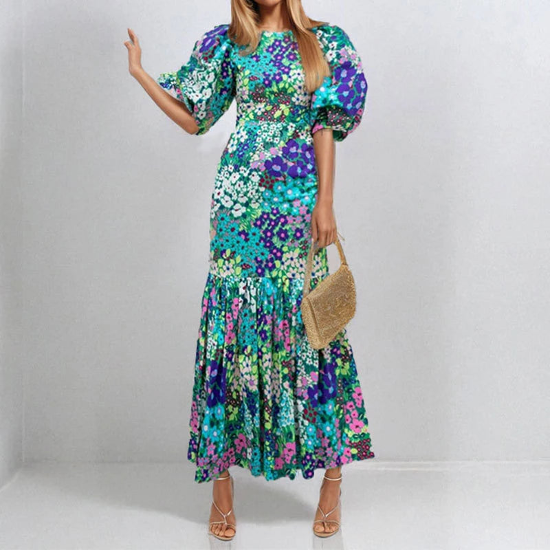 Bohemian Draped A-Line Dress