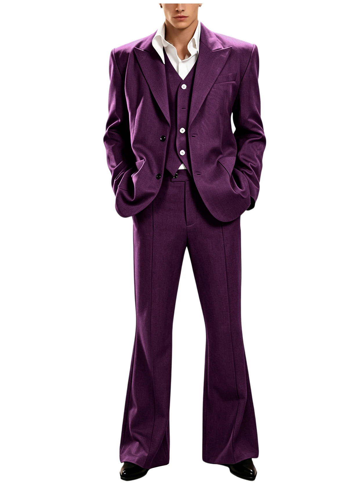 Vintage Peak Lapel Slim Suit