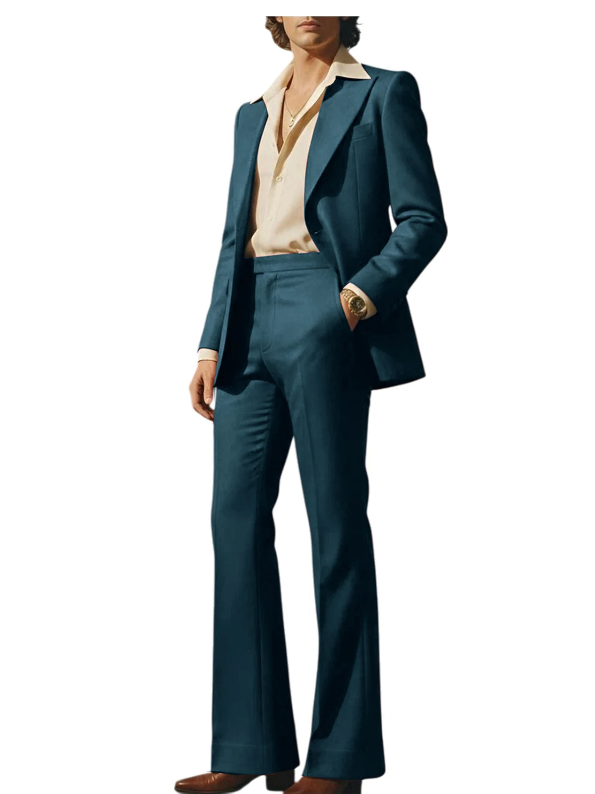 Slim Fit Peak Lapel Suit