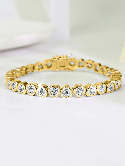 14K Gold Trendy Heart Wedding Bracelets
