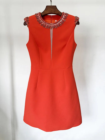 Colorful Diamond Beading Dress
