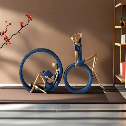 Artistic Reading Girl Sculpture